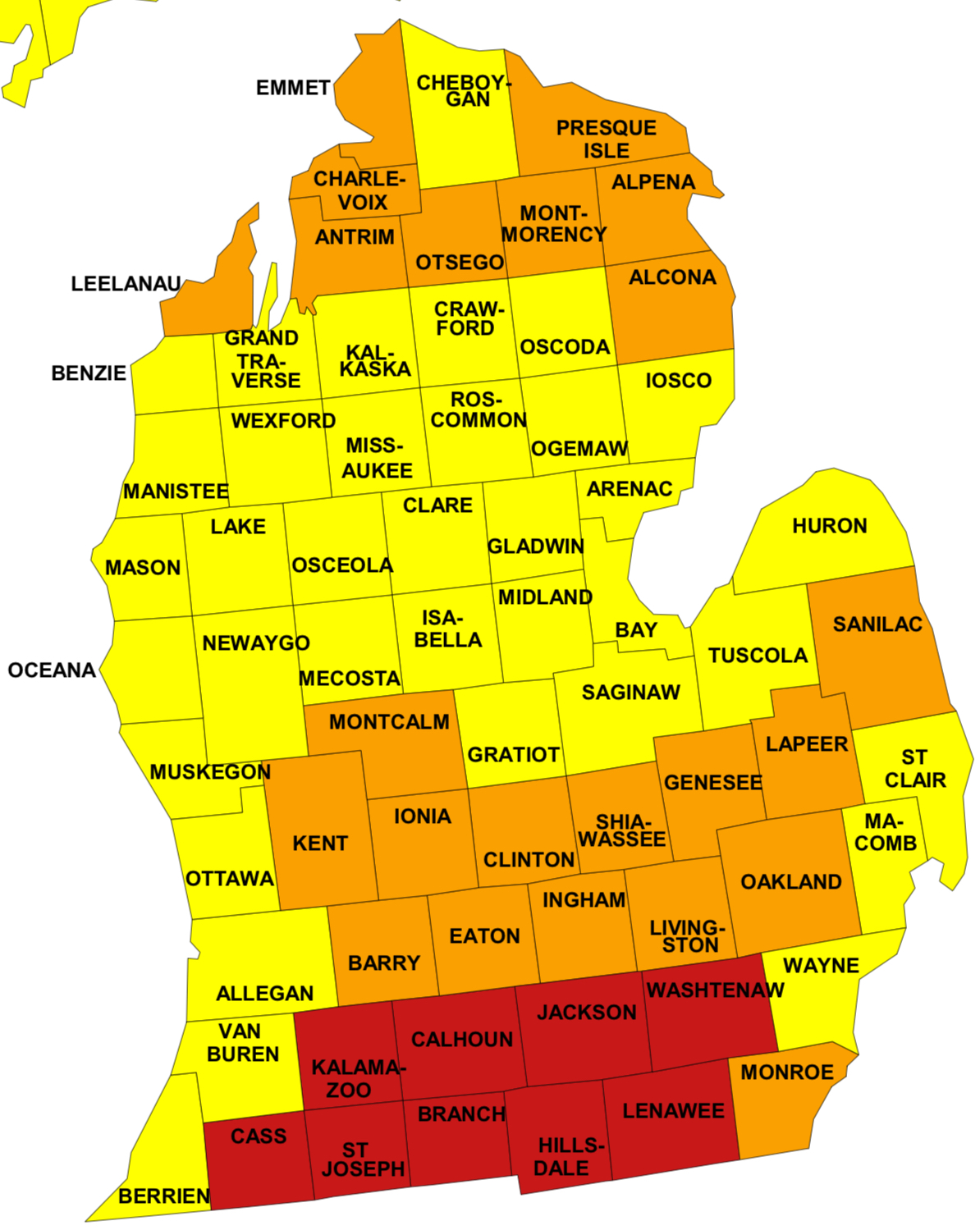 Radon levels